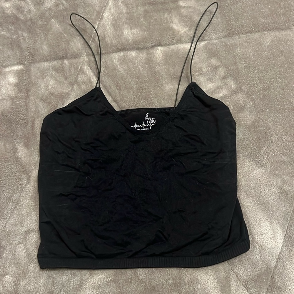 Free people black crop top camisole